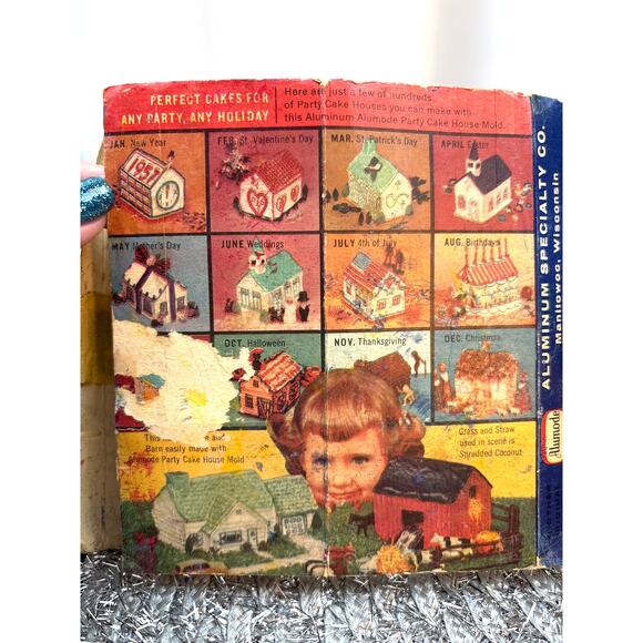 Alumode Party Cake/Gingerbread House Mold Kit Vintage 1950's with Instructions - Picture 3 of 8